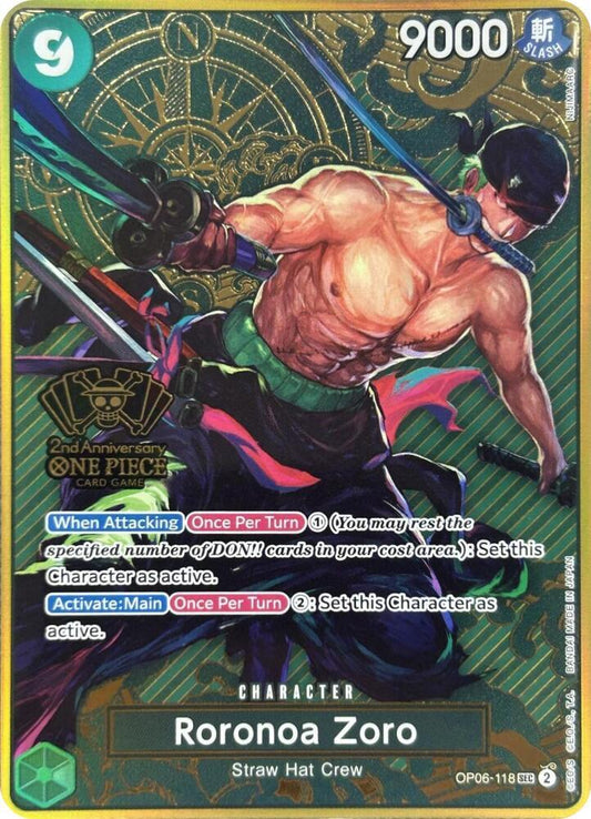 Roronoa Zoro (2nd Anniversary) (OP06-118) (OP06)